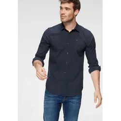 Tommy Jeans Herren Hemd TJM Original Langarm, Blau (Black Iris), S - Herrenhemden: Klassisches Slim Fit Hemd aus 70% Bio-Baumwolle, bietet hohen Tragekomfort und zeitloses Design – ideal für Büro und Freizeit.