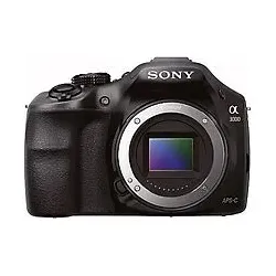 Sony Alpha 3000 Body schwarz - Spiegelreflex- & Systemkamera mit 10,2 MP Auflösung, ideal für kreative Fotografie und ausgestattet mit elektronischem Sucher und Bildstabilisator.