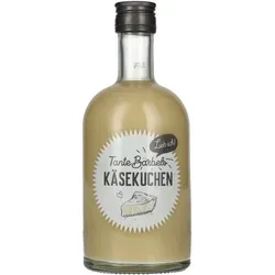 Tante Bärbels Käsekuchen Sahne-Likör 0,5l - Cremiger Likör mit dem Geschmack von frisch gebackenem Käsekuchen. Ideal als Dessertlikör oder Zutat für süße Rezepte. Hochwertige Zutaten und 17% Vol. Alkohol sorgen für vollen Genuss.