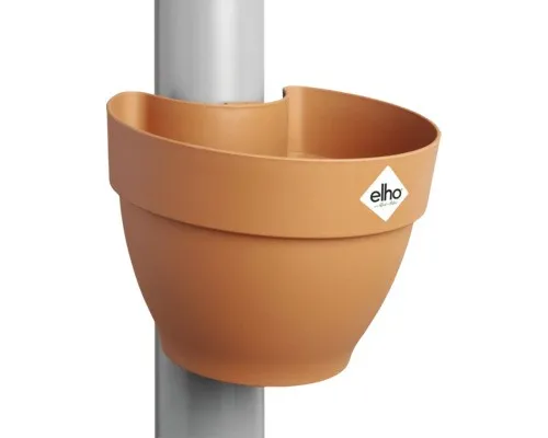Fallrohrpflanzgefäß Elho Vibia Campana Kunststoff Ø 22 cm H 16,3 cm braun