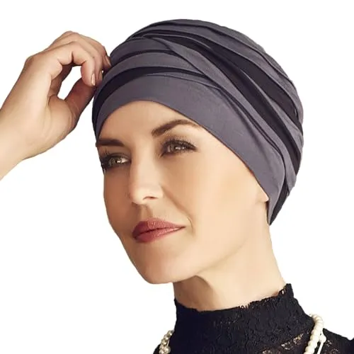 Christine Headwear Damen Shanti Turban Headband - Blau/Schwarz, 55-61 EU - Eleganter Damen-Turban, ideal für warme Tage. Leicht und atmungsaktiv, vielseitig als Kopftuch oder Turban einsetzbar. Stilvolle Kopfbedeckung für jeden Anlass.