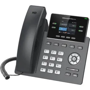 Grandstream GRP2612 - VoIP Telefon mit 3-Wege-Anruffunktion - Festnetztelefon mit Rufnummernanzeige und Anklopffunktion, ideal für effiziente Kommunikation in Büros oder Home Offices.