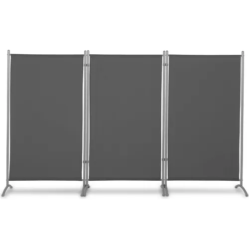 Leco Sonnenschutz / Windschutz Stellwand 3-teilig mit Stahlrohrgestell, anthrazit - Wind- und Sichtschutz für Innen & Außen, ideal als flexibler Raumteiler, bietet Schatten und schützt vor unerwünschten Blicken.