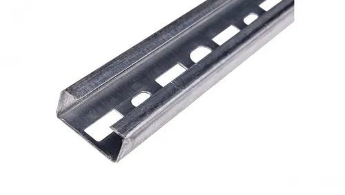 OBO Bettermann 1104500 Profilschiene 2000 x 35 x 18mm - Metall - Leichte, gelochte Profilschiene mit 17 mm Schlitzweite, ideal für vielseitige Anwendungen in der Konstruktion und Montage.