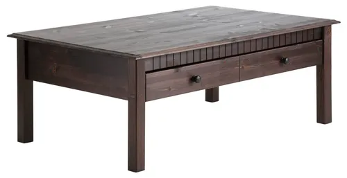 Couchtisch HOME AFFAIRE "Lisa, TOPSELLER", dunkelbraun - Eleganter Couchtisch im Landhausstil mit großer Schublade aus FSC®-zertifizierter massiver Kiefer. Perfekt für gemütliche Wohnzimmer und einfache Selbstmontage!