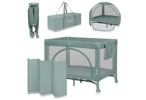 Lionelo Laura 2-in-1 Reisebett - Praktisches Babybett und Laufgitter in einem, mit höhenverstellbarer Matratze und optimaler Luftzirkulation für höchsten Komfort. Ideal für Reisen und enge Räume.