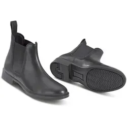 Busse Jodhpur-Stiefelette CLASSIC schwarz - Elegante Jodhpur-Stiefelette aus hochwertigem Rindsleder für optimalen Tragekomfort, mit herausnehmbarer Innensohle und rutschfester TPR-Profilsohle. Ideal für Reiter jeden Alters.