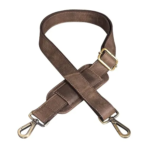 STILORD Taschengurt Breit Leder mit Karabiner - Gurte & Riemen – 360° drehbare Karabiner für maximale Bewegungsfreiheit und ein integriertes Schulterpolster für besten Tragekomfort.