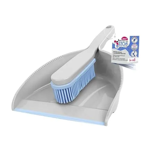 York Handfeger und Schaufel Set mit Gummiborsten - Effektives Schaufel- & Besenset mit Gummiborsten, ideal zur Entfernung von Haaren und Staub, hygienisch durch Silber-Mikropartikel, perfekt für Haushalte mit Haustieren.