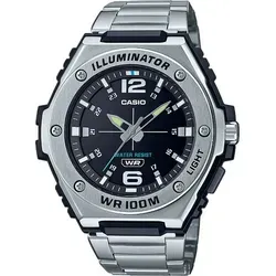 Casio Uhr analog Armbanduhr MWA-100HD-1AVEF Edelstahlarmband - Silber/Schwarz
