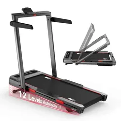 JASPORT Laufband GL3H - Faltbar mit Bluetooth & Steigung - Laufband mit 12° Steigung und 3.0PS leisen Motor, ideal für Zuhause und Büro. Genießen Sie interaktives Training mit Bluetooth und 6-Zonen-Dämpfung für gelenkschonendes Laufen.