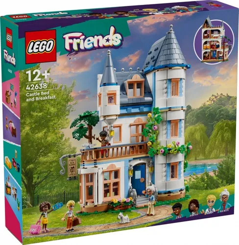 LEGO Friends Burg mit Ferienunterkunft - Hotel-Spielset mit 4 Spielfiguren, kreatives Bauprojekt für Kinder ab 12 Jahren