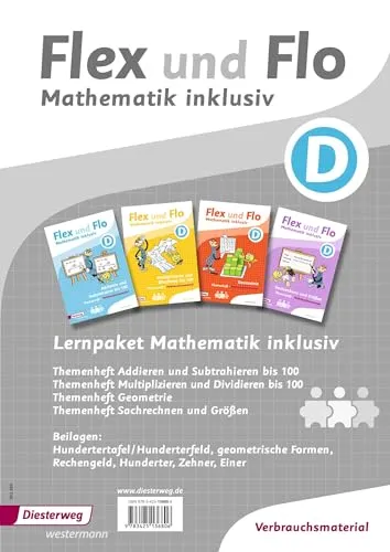 Flex und Flo - Mathematik inklusiv Paket D - Mathematik Schulbücher, bietet inklusive Lernmaterialien für diverse Lernniveaus und fördert individuelles Lernen.