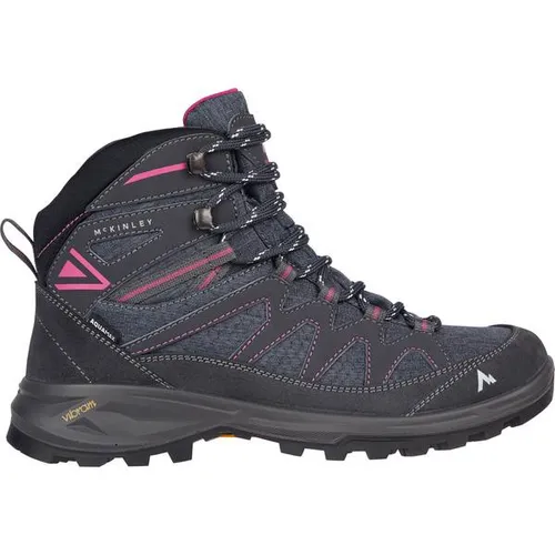 Wanderschuh MCKINLEY "Vulcanus MID AQX W", Gr. 39, wasserdicht und sportlich - Wanderschuhe mit knöchelhohem Design und wasserdichtem Obermaterial, ideal für Offroad-Abenteuer. Die robuste Vibram®-Gummilaufsohle sorgt für besten Halt auf jedem Terrain.