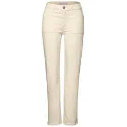 STREET ONE Comfort-fit-Jeans für Damen, Gr. 30, Ecru Washed - Hochwertige Jeans für Damen im Casual Style mit High Waist und gemütlichem Fit. Ideal für lässige Outfits und perfekten Sitz dank elastischem Baumwollmix.