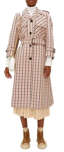 PRADA Trenchcoat Checked Tattersall Parka aus Schurwolle - Funktionsjacke aus feinster Schurwolle in Gabardine-Qualität, ideal für stilbewusste Träger, die Komfort und Eleganz schätzen.