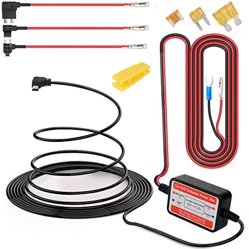 Gebildet Dash Cam Hardwire Kit Mini USB 12V-24V bis 5V, Niederspannungsschutz ACN/ACS/ACU Fügen Sie einen Sicherungshalter für die Schaltung hinzu