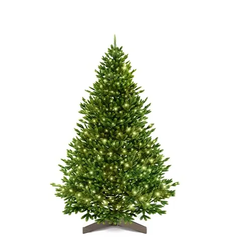 ArtiTree Künstlicher Weihnachtsbaum Premium Tanne 240 cm mit Lichterkette - Weihnachtsbaum 240 cm hoch, mit integrierter Lichterkette für festliche Beleuchtung und einfache Montage.