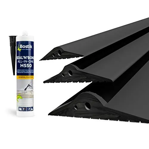 DQ-PP Garagentor Dichtung 1m | EPDM Gummidichtung - Zugluftstopper & Türdichtungen: Hochwertige, flexible EPDM Dichtung für optimale Bodenabdichtung, schützt vor Regen, Staub und Schmutz in der Garage.