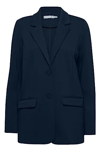 fransa FRLANO Damen Longblazer mit Reverskragen - Blazer für Damen, eleganter Schnitt, vielseitig kombinierbar für Büro und Freizeit, aus hochwertigem Stretchmaterial für optimalen Tragekomfort.