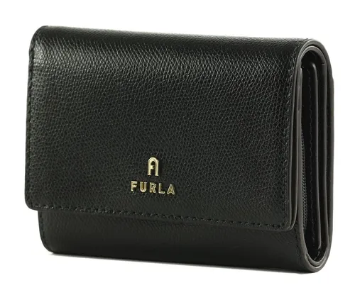 Furla Camelia Compact Wallet M Nero - Elegante FURLA Geldbörse mit praktischer Fächeraufteilung für optimale Übersicht. Ideal für den Alltag, sorgt sie für Ordnung und Sicherheit Ihrer Finanzen. Maße: 14 x 11 x 4 cm, stilvoll und funktional.