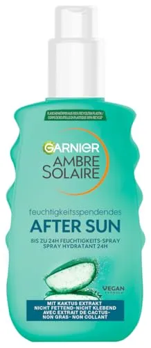 Garnier Ambre Solaire After Sun Spray für Gesicht & Körper – Beruhigendes & erfrischendes Feuchtigkeitsspray – Regenerierende Pflege gegen Rötungen & Spannungsgefühle – Verlängert die Bräune - 150ml