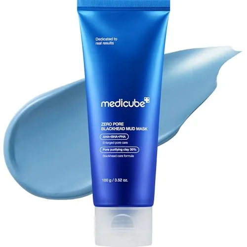 Medicube Zero Pore Blackhead Mud Gesichtsmaske - Effektive Gesichtsmaske zur Reinigung und Pflege der Haut. Die schnell trocknende Formel mit Tonerde und speziellen Säuren hilft, Unreinheiten zu reduzieren und das Hautbild sichtbar zu verbessern.