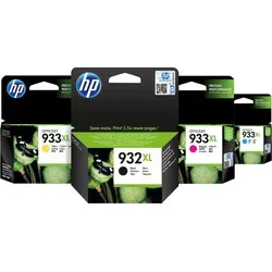 HP 932XL/933XL Patrone Multipack – Hohe Kapazität - Ersetze alle Patronen deines HP Druckers mit dem HP 932XL/933XL Multipack. XL-Patronen für bis zu 1.000 Schwarz-Weiß- und 825 Farbseiten. Inklusive 10 € HP Instant-Ink-Guthaben für automatischen Nachschub.