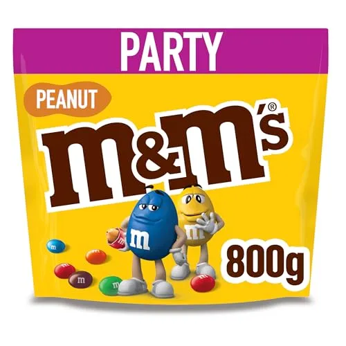 MundMs Schokobonbons Peanut, Party Pack, Erdnüsse in Milchschokolade, 800g