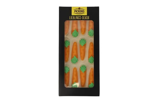 PICKERD Backdekoration PICKERD Lieblings-Dekor Rübli handgemachte Marzipan-Möhren 12 Stück