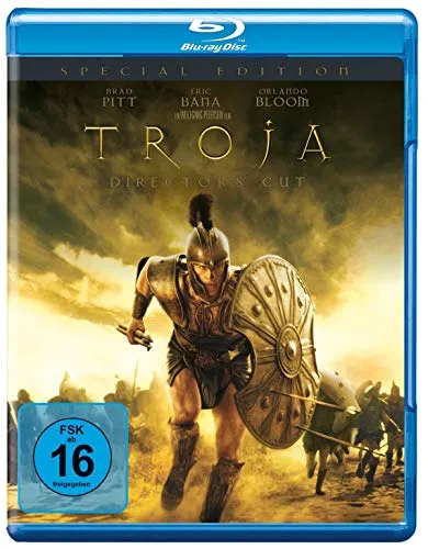 Troja (Director's Cut) [Blu-ray] - Epischer Historienfilm, Freigegeben ab 16 Jahren, mit beeindruckenden Schlachtszenen und einer packenden Story.