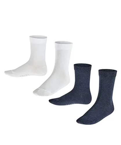 FALKE Unisex Kinder Socken Happy Double Pack K So Baumwolle 2 Paar - Socken für Jungen aus hautfreundlicher Baumwolle, rutschfeste Passform und verstärkte Belastungszonen für optimalen Tragekomfort im Alltag.