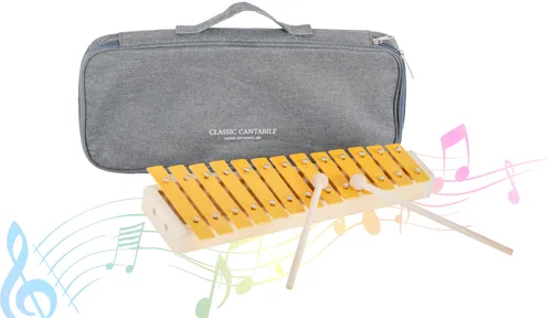Classic Cantabile Glockenspiel GS-13 - Kleines Alt-Glockenspiel für Kinder, diatonisch mit 13 Tönen (c2