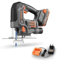 FUXTEC 20V Akku Stichsäge FX-E1JS20 SET - Kategorie: Sägen – Kompakte 20V Akku-Stichsäge für geräuscharmes Arbeiten, ideal für Heimwerker mit flexiblem Sägewinkel und stufenloser Geschwindigkeitsregulierung.