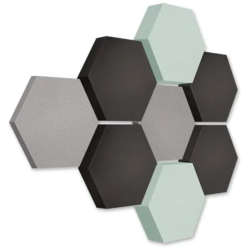 platino24 Akustikpaneele LOFT 3D - 8 Elemente Ø 300mm - Optimale Schalldämmung mit den LOFT Akustikplatten aus Basotect. Genießen Sie eine verbesserte Raumakustik und gestalten Sie Ihre Räume individuell mit farbiger Akustikbeschichtung. Einfach zu montieren für Wand und Decke.
