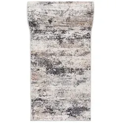 Mazovia FlurLäufer Modern - Abstraktes Design für Vorzimmer und Schlafzimmer, 60 x 225 cm - Eleganter Kurzflor-Läufer in Beige und Grau, pflegeleicht und ideal für den täglichen Gebrauch. Perfekt für Flure und Schlafzimmer, sorgt für einen modernen Akzent.