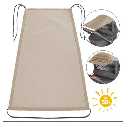 Zamboo Kinderwagen-Sonnenschutzhülle Universal - Beige, Sonnensegel für Kinderwagen Sonnenschutz - Sonnenverdeck Babywanne