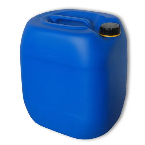 plasteo 30 Liter Getränke- Wasserkanister mit Schraubdeckel (DIN 61) | BPA Frei | Lebensmittelecht | Tragbar und Robust | Indoor und Outdoor | Made in DE | Blau