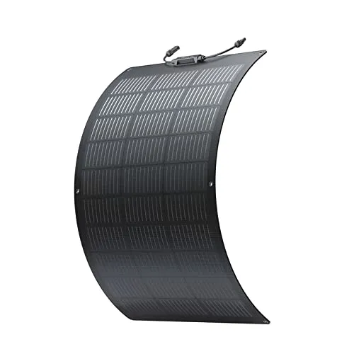 Ecoflow 100W Flexibles Monokristallines Solarpanel - Monokristalline Solarmodule, IP68 Schutzart für maximale Wetterbeständigkeit, ideal für Wohnmobile, Dächer, Vans und Boote.