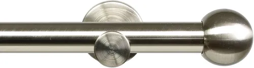 Liedeco Gardinenstange Modern Line Kugel, Ø 16 mm - Gardinenstangen mit elegantem Kugel-Design, ideal für stilvolle Fensterdekoration und einfache Montage durch verschraubte Fixmaß-Option.