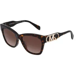 Michael Kors MK2182U Damen-Sonnenbrille - Sonnenbrillen | Stilvolle Vollrand-Butterfly-Sonnenbrille aus braunem Acetat-Gestell, bietet UV-Schutz und eleganten Look für jeden Anlass.