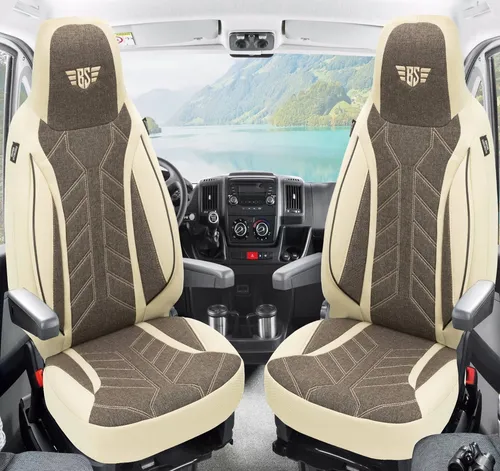 BREMER SITZBEZÜGE Autositzbezug Set für Hobby Optima De Luxe - Hochwertige Schonbezüge für Fahrer- und Beifahrersitz, atmungsaktiv und pflegeleicht, ideal für Wohnmobile. Schützen Sie Ihre Sitze und genießen Sie Komfort bei jedem Roadtrip!