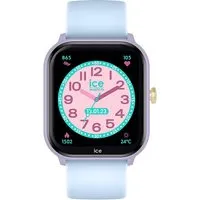 ICE-WATCH - Ice smart junior 2.0 Purple Soft Blue, lilafarbene Connected Watch für Kinder mit blauem Silikonarmband, Bluetooth, Stoppuhr und Herzfrequenzmesser