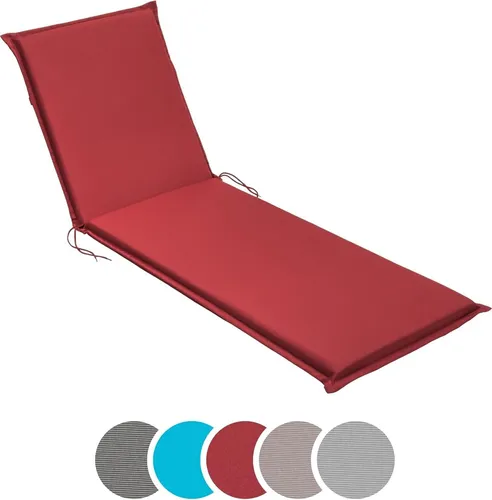 sleepling Auflage Gartenliege, Bequeme Liegenauflage 190x58 cm - Liegenauflagen für Gartenliegen, 6 cm dick mit komfortablem Schaumstoffkern, waschbar und mit Befestigungsbändern für rutschsicheren Sitz.
