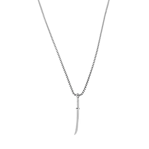 Akitsune Gladius Anhänger inkl. 90cm Kette - Halskette für Damen und Herren im japanischen Katana Design aus hochwertigem Edelstahl, inklusive 90cm Kette - stylisch, langlebig und klimaneutral produziert.