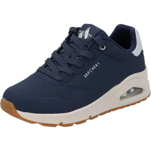 Skechers Damen Schnürer Uno Golden Air in Blau, Größe 42 - Schnürer für Damen mit Air Cooled Memory Foam Einlegesohle und luftgepolsterter Zwischensohle für ultimativen Komfort und Stil. Ideal für Freizeit und Alltag.