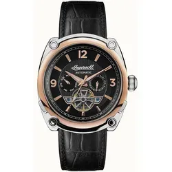 Ingersoll The Michigan Automatik - Luxus Armbanduhr mit schwarzem Zifferblatt - Armbanduhren: Elegante Automatik-Uhr mit 50m Wasserdichtigkeit, Leuchtzeigern und edlem Edelstahlarmband für anspruchsvolle Herren.