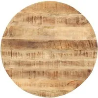vidaXL Tischplatte Massivholz Mango Rund 70 cm - Zubehör für Möbel: Robuste Tischplatte aus massivem Mangoholz mit industriellem Look, ideal für individuelle Tischgestaltungen und langlebig in der Nutzung.