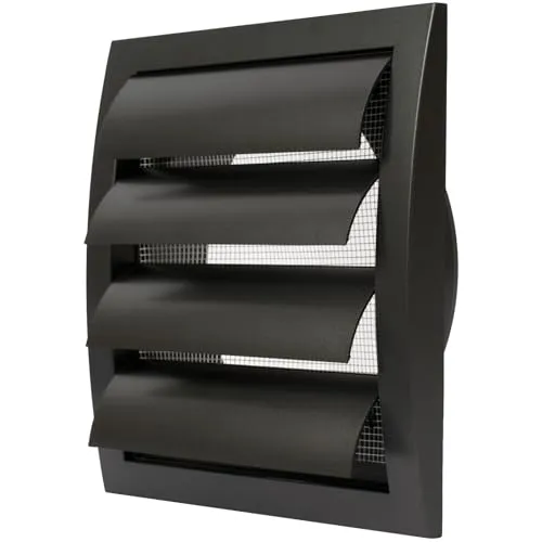 Repa Market Lüftungsgitter 150mm - Anthrazit Dunstabzugshaube mit eingebautem Schädlingsschutz, Lüftungsschlitzabdeckung, HVAC-Abluftkanalabdeckung, Auspuffkappe (Ø15 cm, Anthrazit)