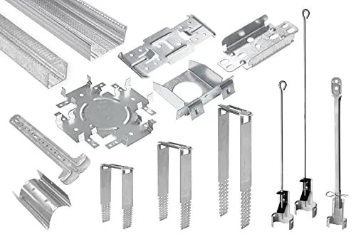 HEXIM UD CD Trockenbauprofile & Zubehör - Direktabhänger für Rigips Decken - 10 Anker Schnellabhänger mit 125cm Ösendraht für eine einfache und sichere Montage von CD Deckenprofilen. Hergestellt aus feuerfestem, verzinktem Stahl, ideal für schnelle Abhängungen und eine verbesserte Raumgestaltung.